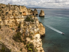 View of the cliffs near Lagos