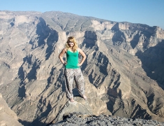 Eva on the edge of Wadi Ghul