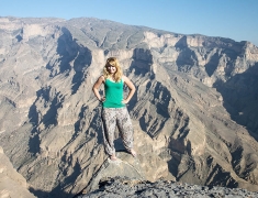Eva na hraně Wadi Ghul