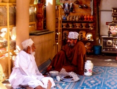 A typical Omani siesta - dates and coffee