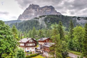 Dolomity - výhled z balkonu