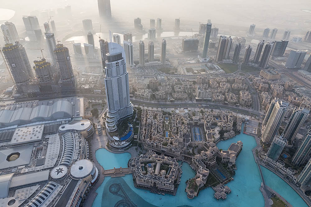 The view from the Burj Khalifa