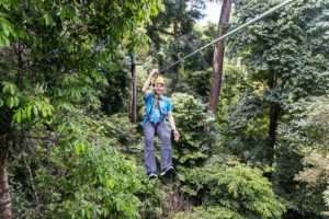 Tom is enjoying the Zipline