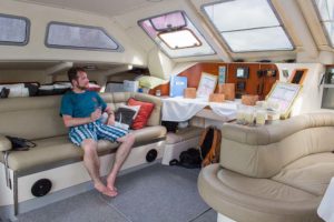 Rest inside the cabin