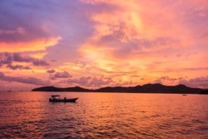 Sunset from Crystal Yacht at Langkawi