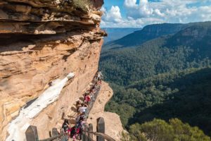 View to track in the Blue Mountains