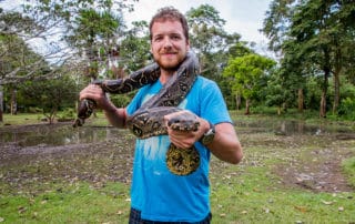 Tom cuttle with snakes