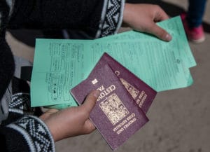 We needed passports and a completed form for the transition