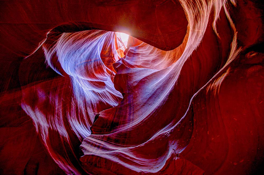 Beautiful red colored Upper Antelope Canyon