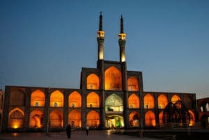 The most beautiful view on the mosque is in the evening hours