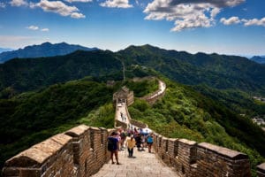 Only a small part of the Chinese Wall is accessible to visitors
