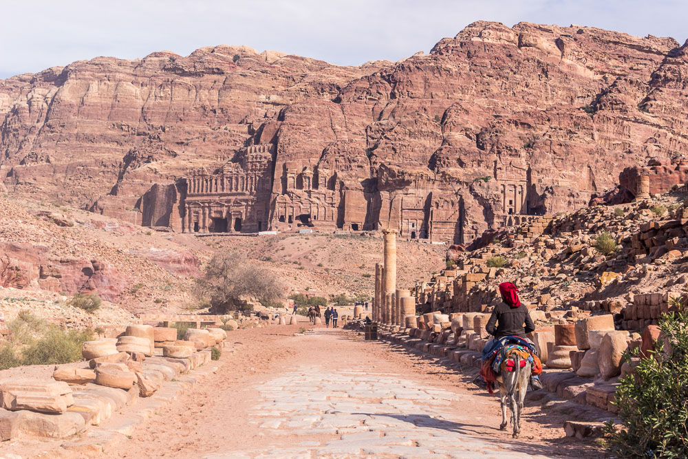 Arab Bedouins inhabit Petra in Jordan