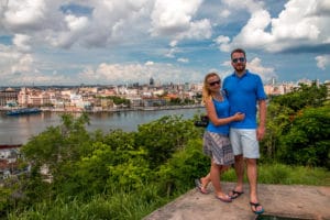 Tom and Eva in Cuba-view on Havana