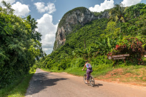 Vinales - Eva on a bike