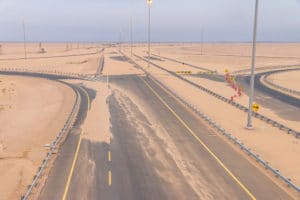 Kuwait sandy highway